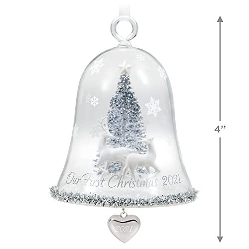 Hallmark Keepsake Christmas Ornament, Year Dated 2021, Our First Christmas Cloche
