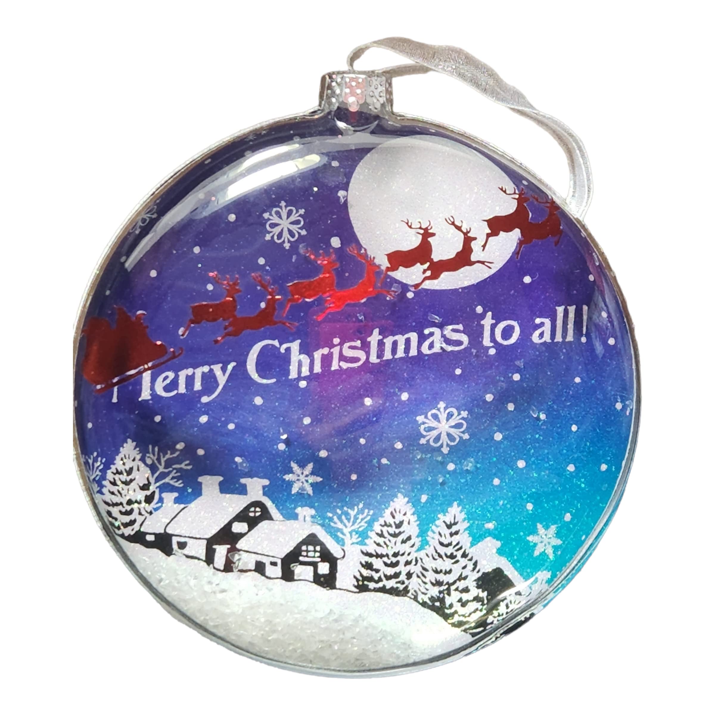 Hallmark Keepsake Ornament "A MERRY CHRISTMAS EVE" Glass Ball 2014