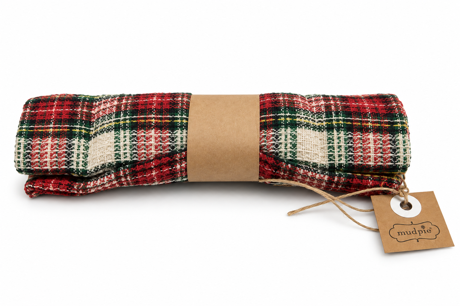Red Tartan Plaid Christmas Kitchen Towel Mud Pie