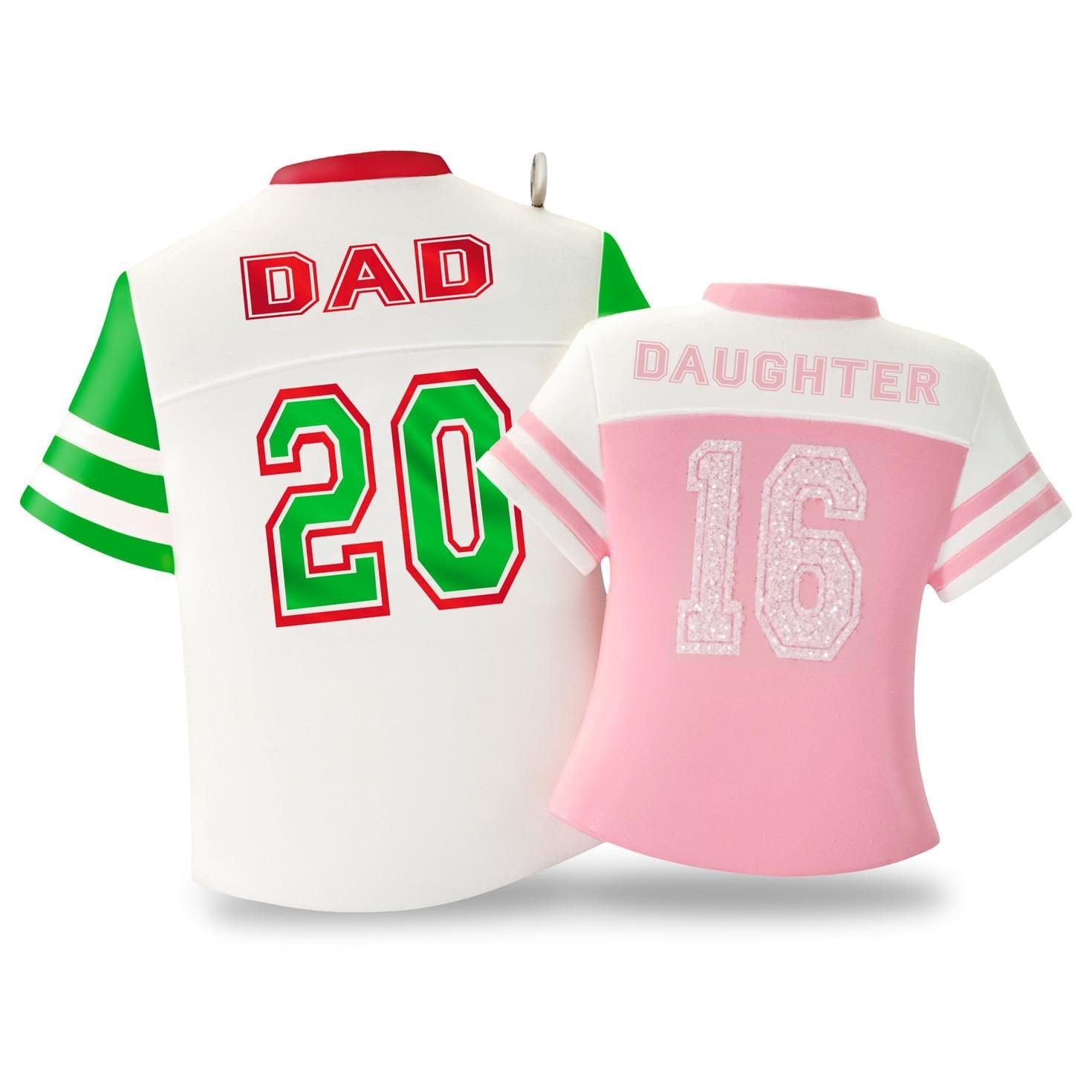 Hallmark Keepsake Ornament Dad and Daughter Colorful Jerseys 2016