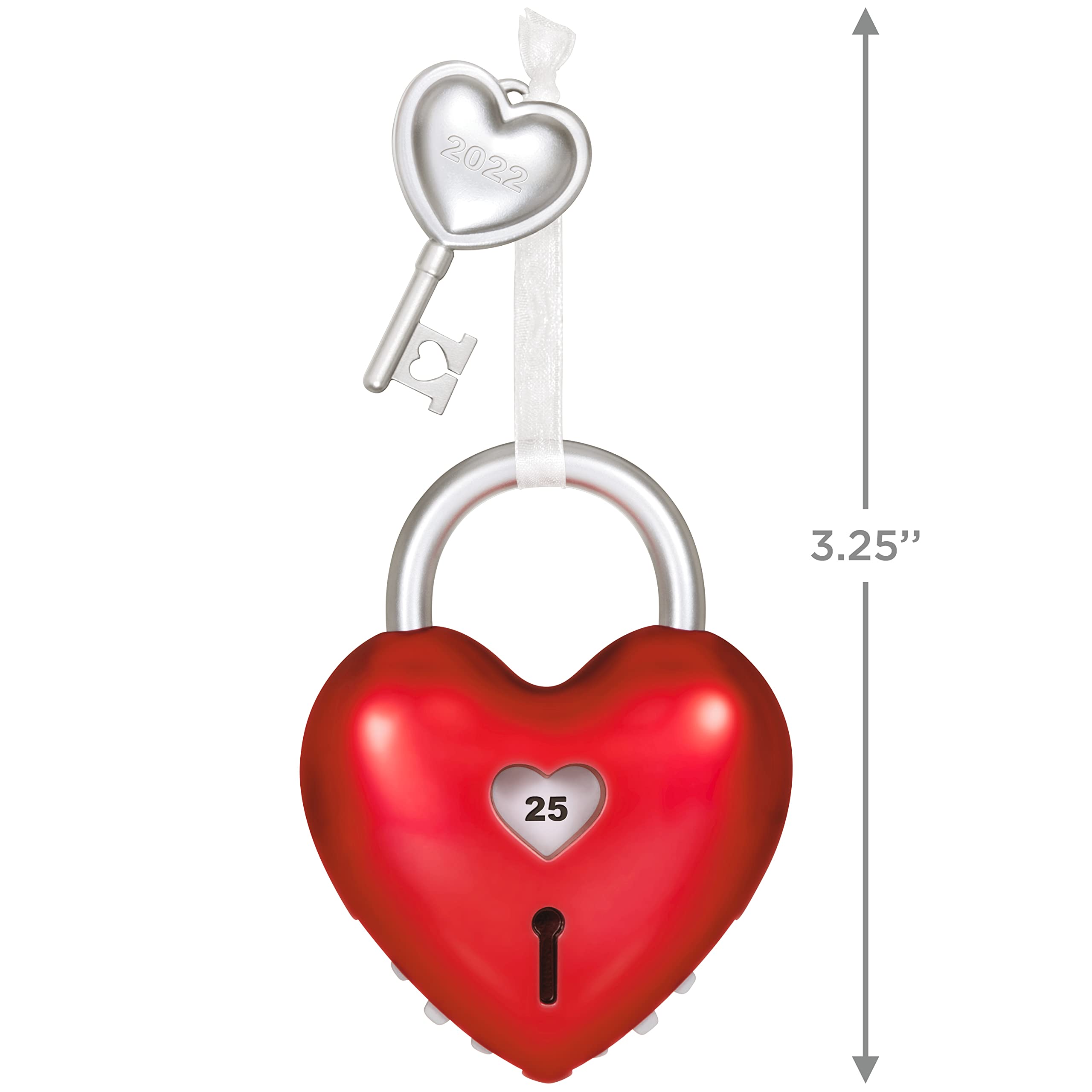 Hallmark Keepsake Christmas Ornament 2022, Our Anniversary Lock and Key, Metal