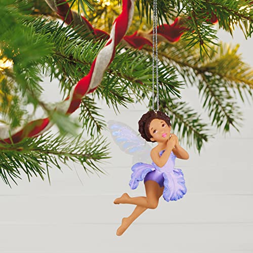 Hallmark Keepsake Plastic Christmas Ornament 2022, Fairy Messengers Iris Fairy