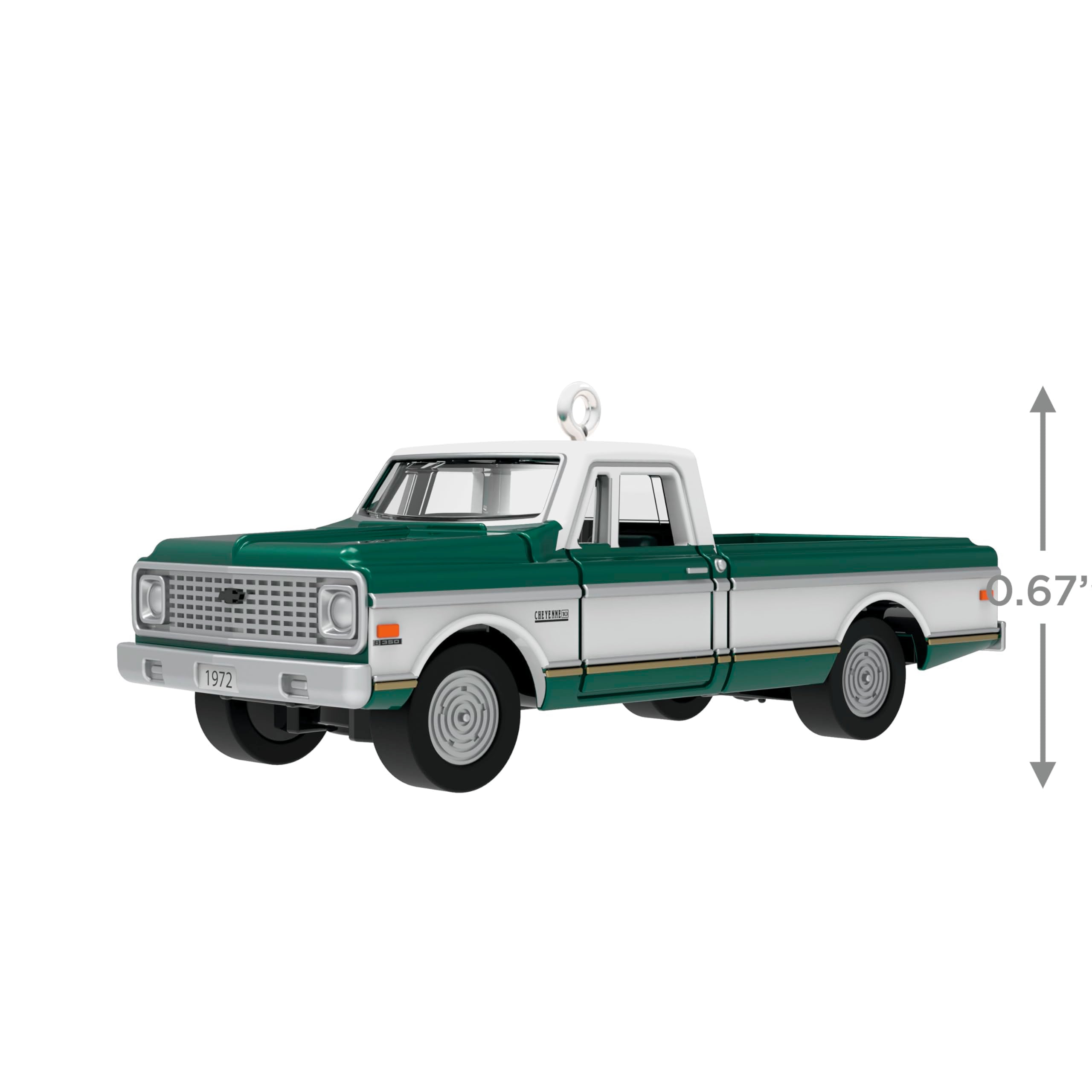 Hallmark Keepsake 0.67" Mini Christmas Ornament 2024, Lil' American Trucks 1972 Chevrolet Cheyenne Super 2024, Metal, Gifts for Car Collectors
