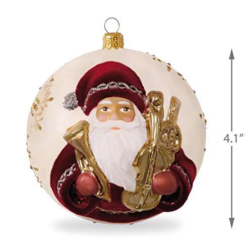 Hallmark 2495QK1445 Father Christmas Glass Keepsake Christmas Ornaments