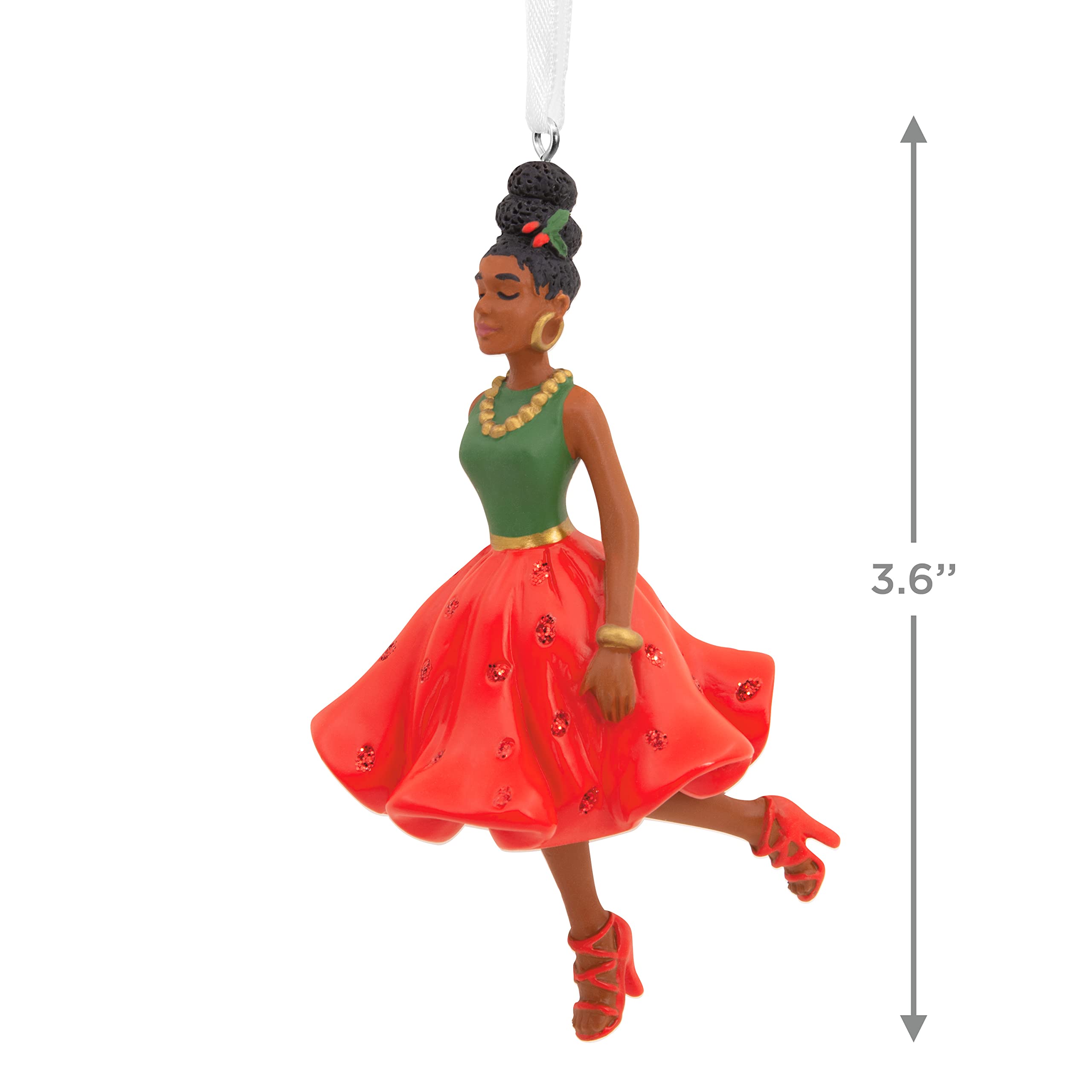 Hallmark Mahogany Black "FASHION WOMAN" Christmas Ornament (0001HDA1585)
