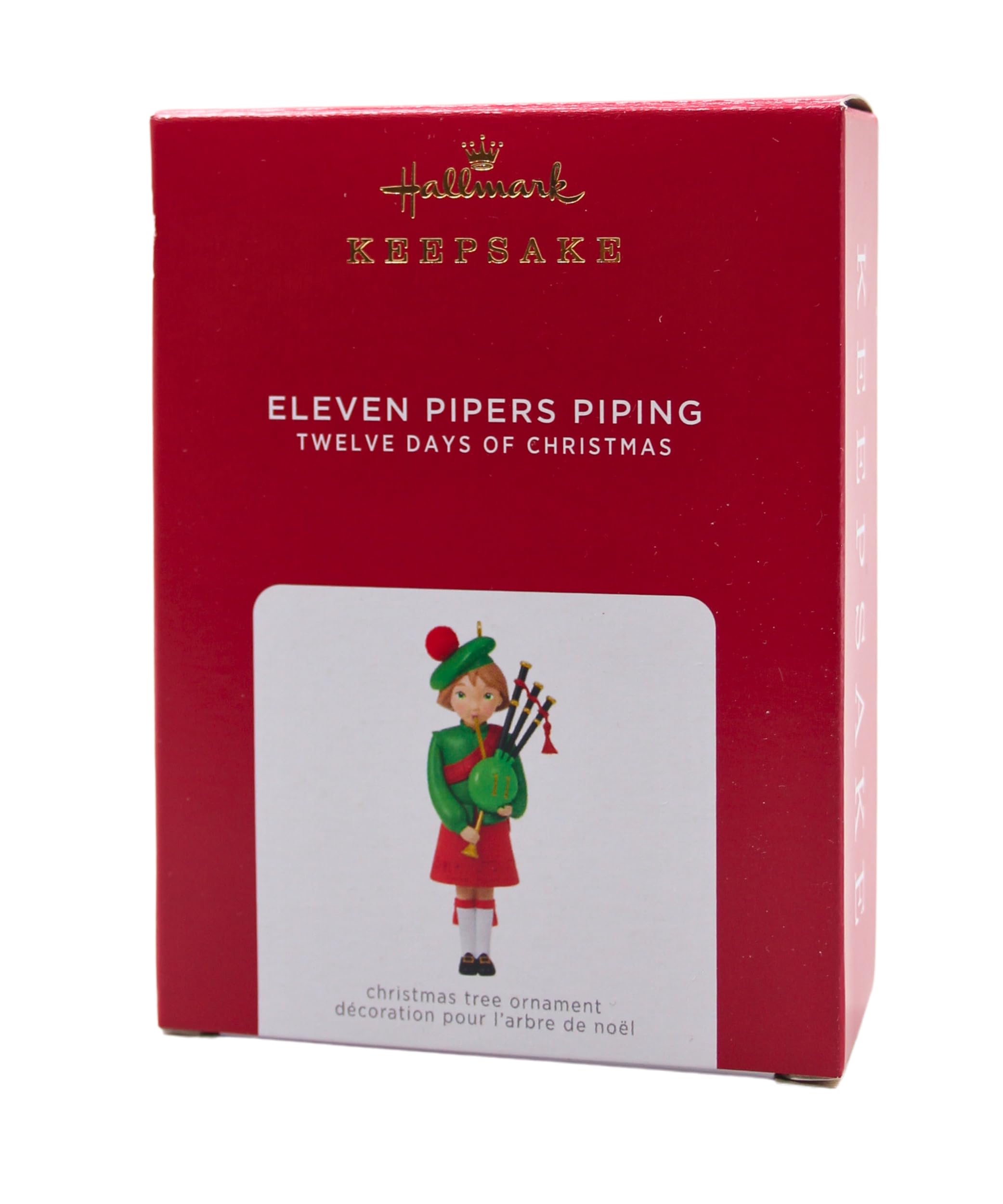Hallmark Keepsake Plastic Christmas Ornament 2021, Twelve Days of Christmas Eleven Pipers Piping