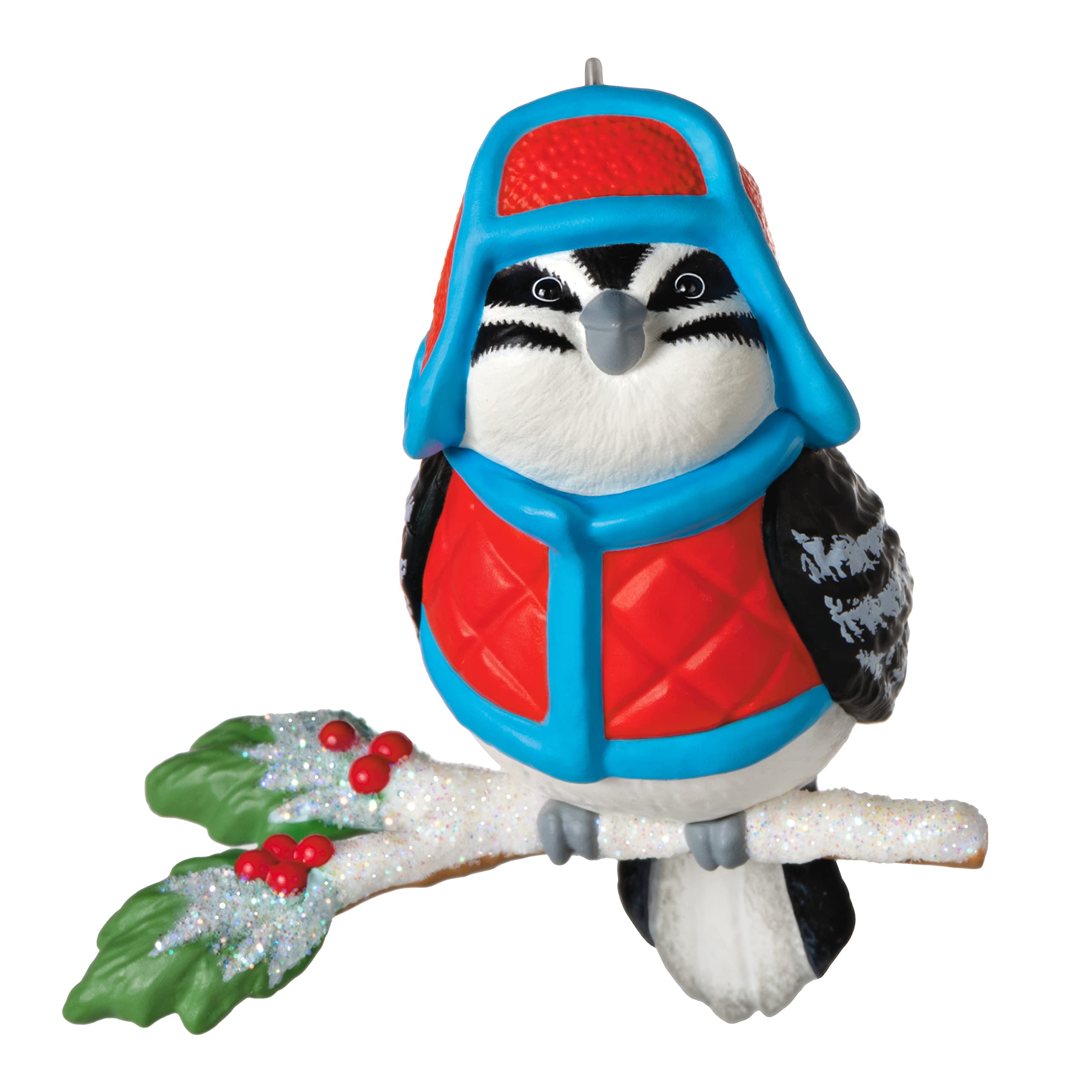 Hallmark Keepsake Plastic Christmas Ornament 2022, Cozy Critters Woodpecker Bird Ornament