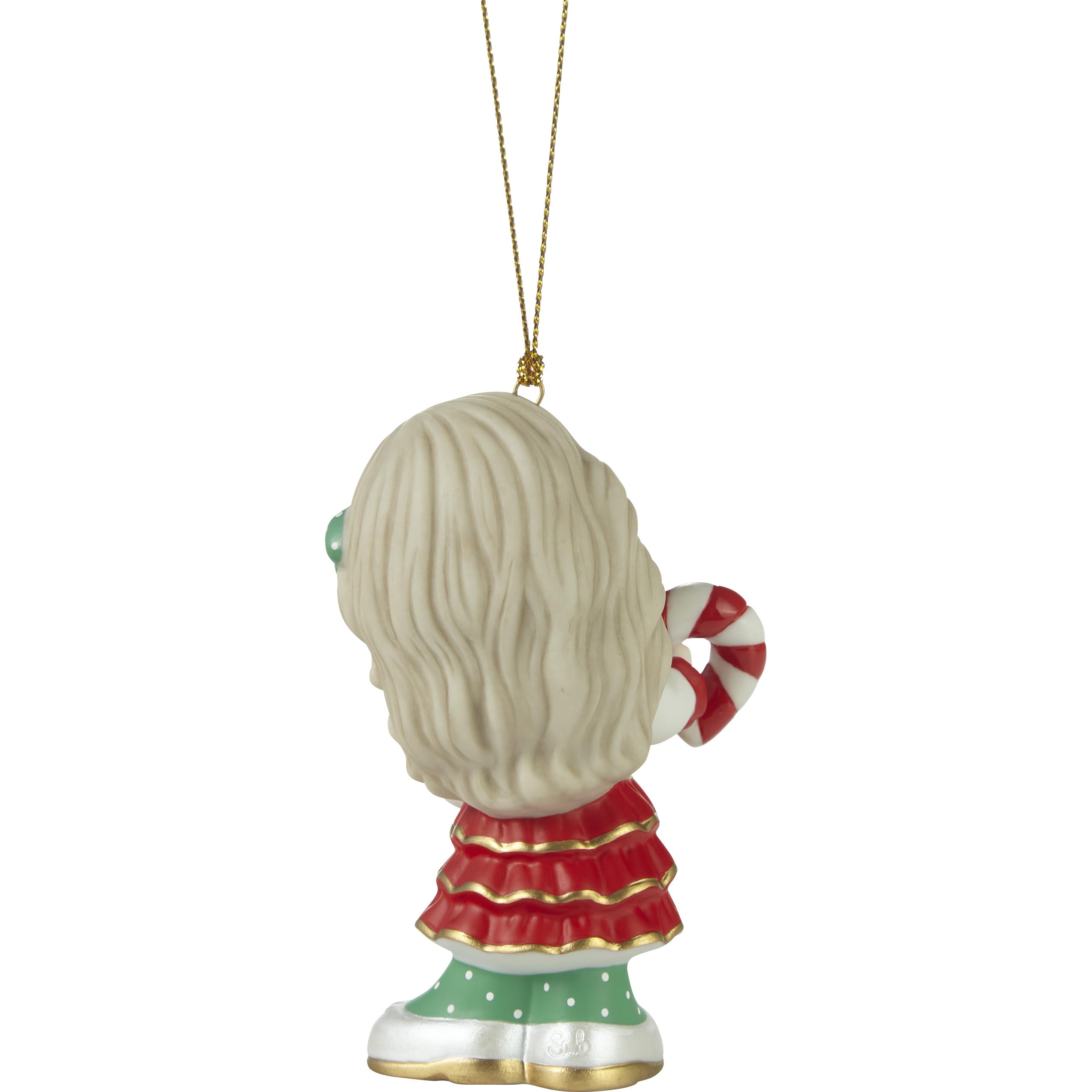 Precious Moments 231002 Sweet Christmas Wishes 2023 Dated Girl Bisque Porcelain Ornament