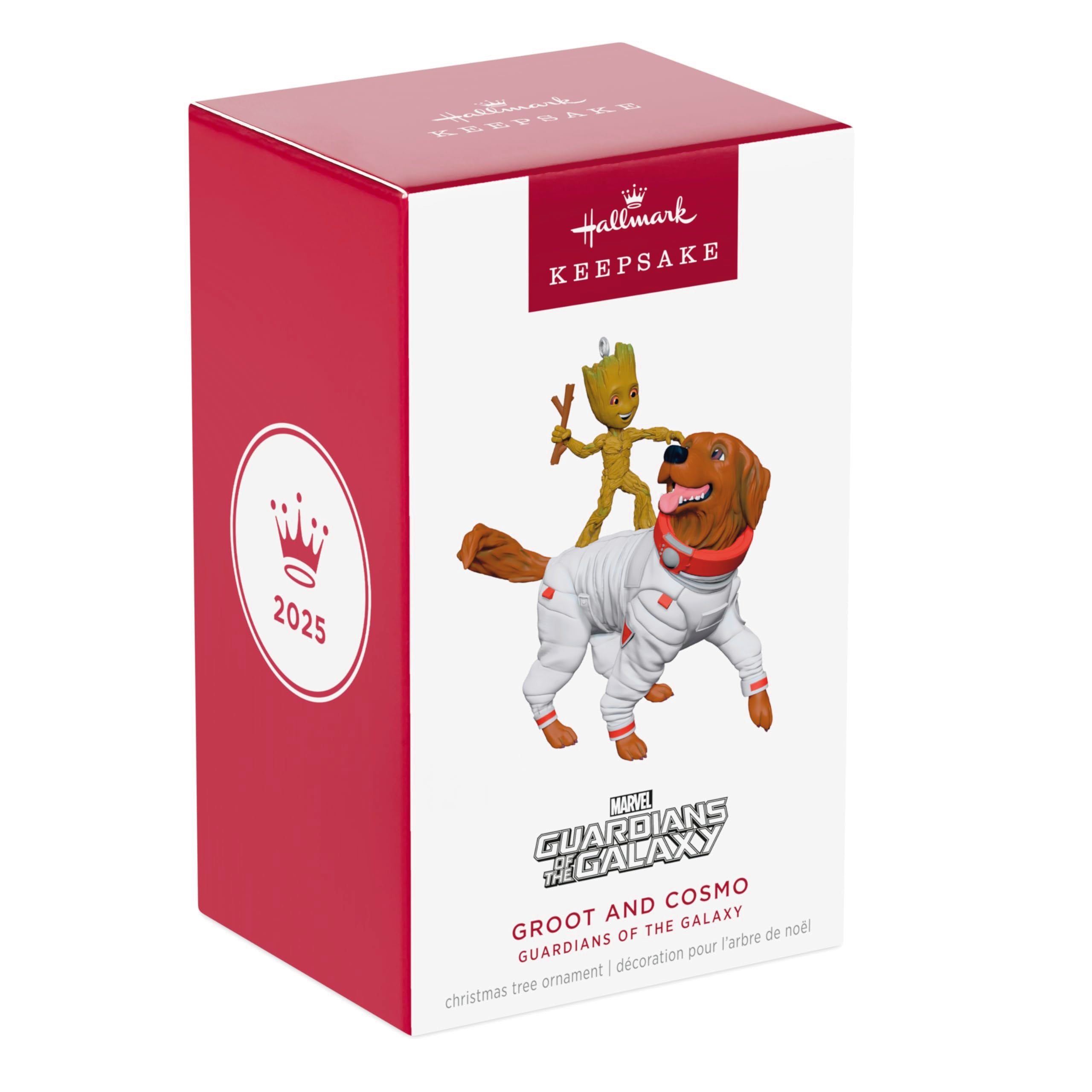 Groot and Cosmo Guardians of the Galaxy 2025 Hallmark Keepsake Christmas Ornaments