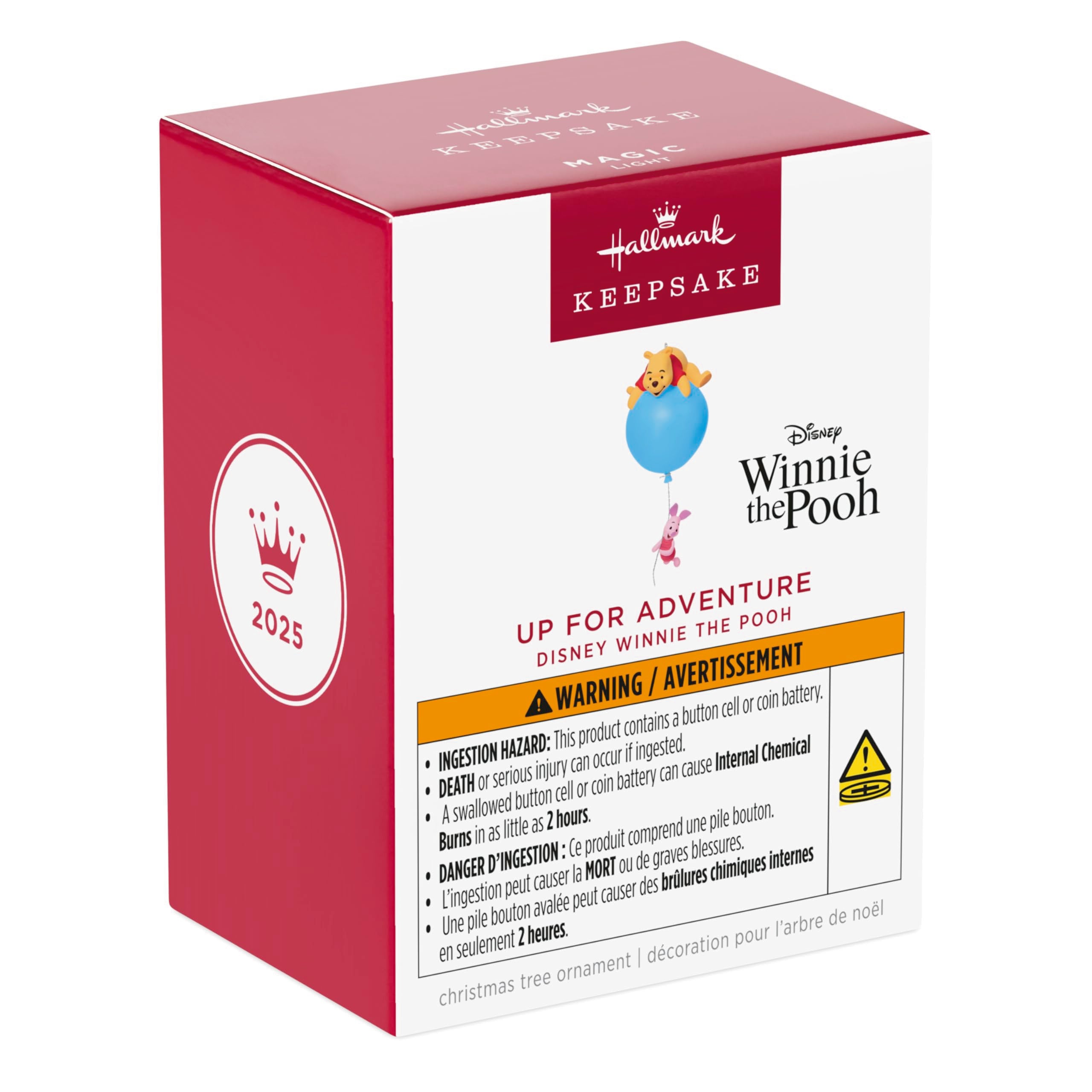Disney Winnie The Pooh Up for Adventure with Light, Gifts for Disney Fans, Hallmark Keepsake Christmas Ornament 2025,