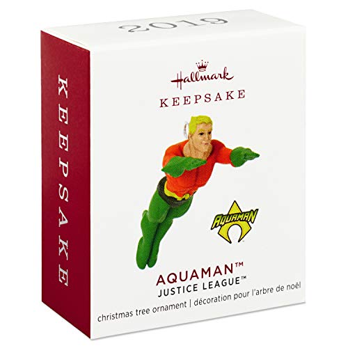 Hallmark Keepsake Mini Christmas Ornament 2019 Year Dated DC Comics Justice League Aquaman Miniature, 1.13"