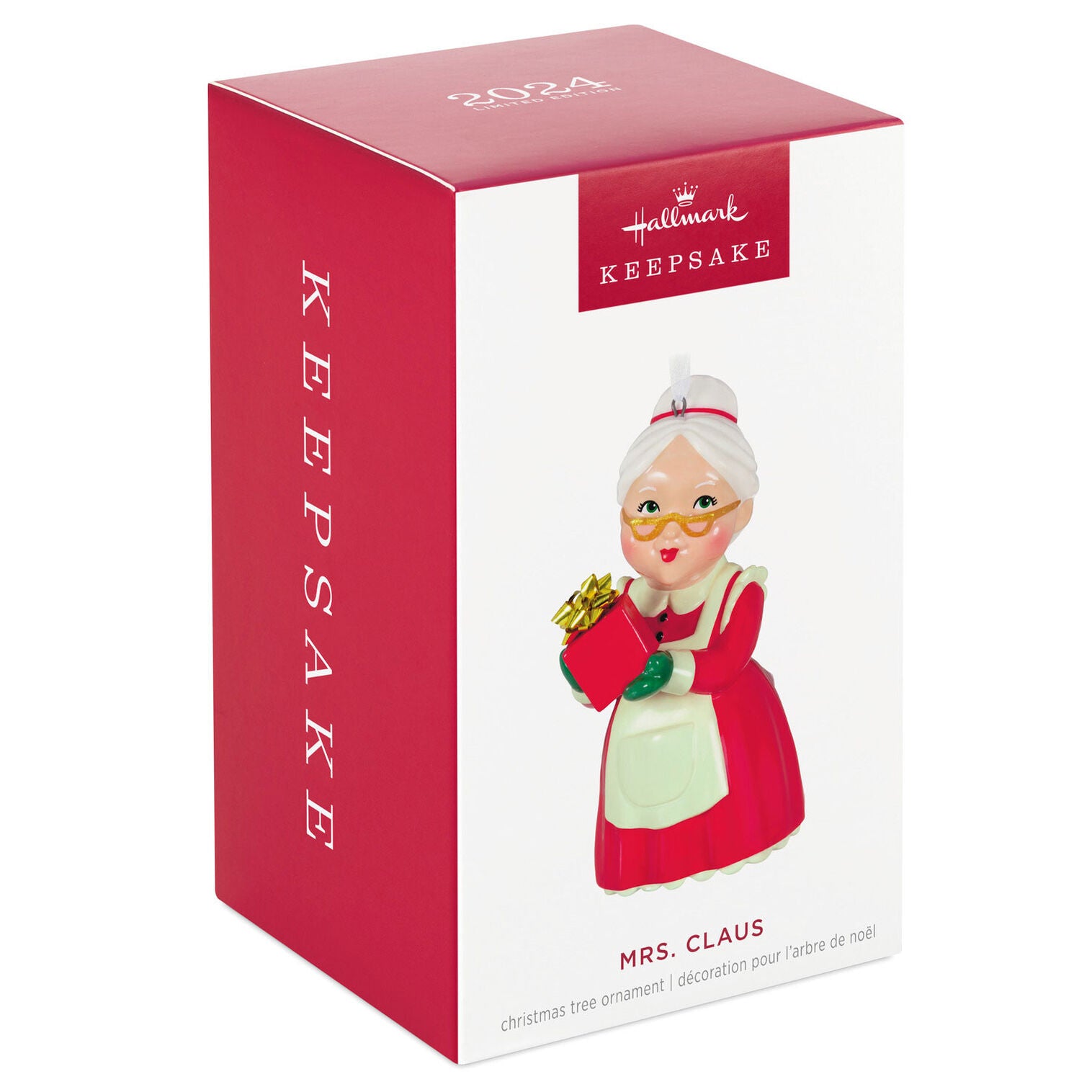 Mrs. Claus Porcelain Ornament