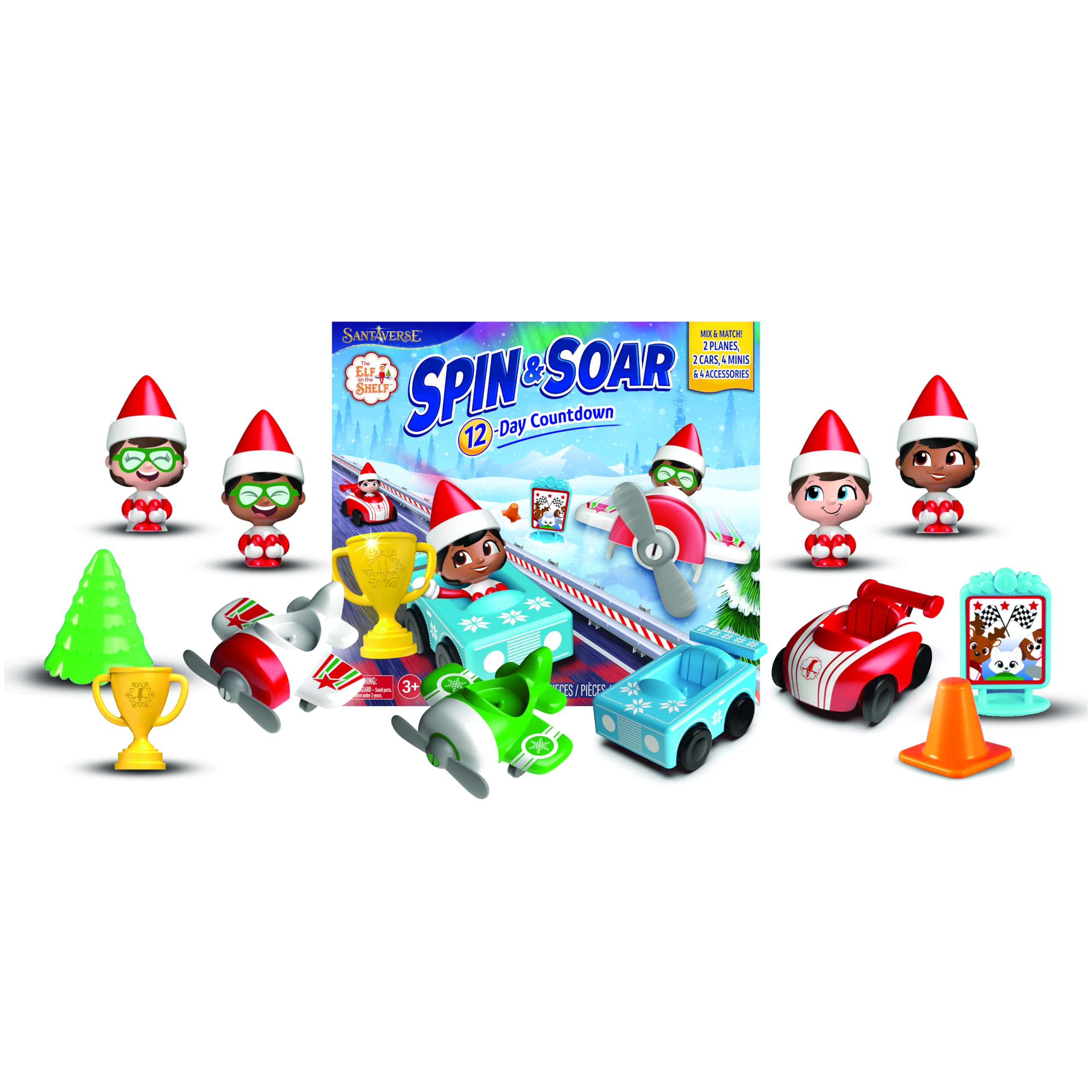 The Elf on the Shelf Santaverse Spin & Soar 12-Day Christmas Countdown Playset