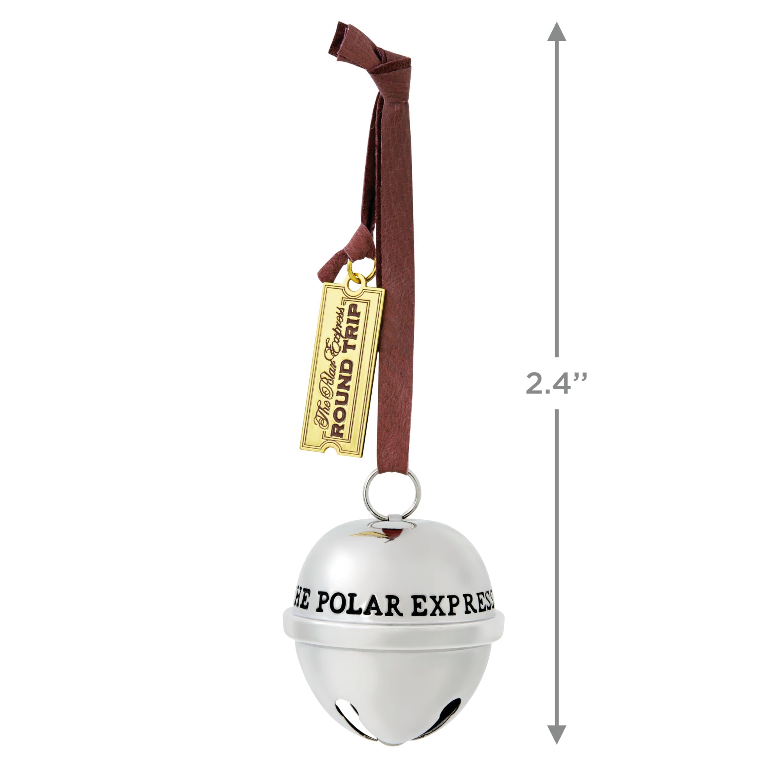 Hallmark Keepsake Christmas Ornament 2024, The Polar Express 20th Anniversary Santa's Sleigh Bell 2024, Metal, Christmas Movie Gifts