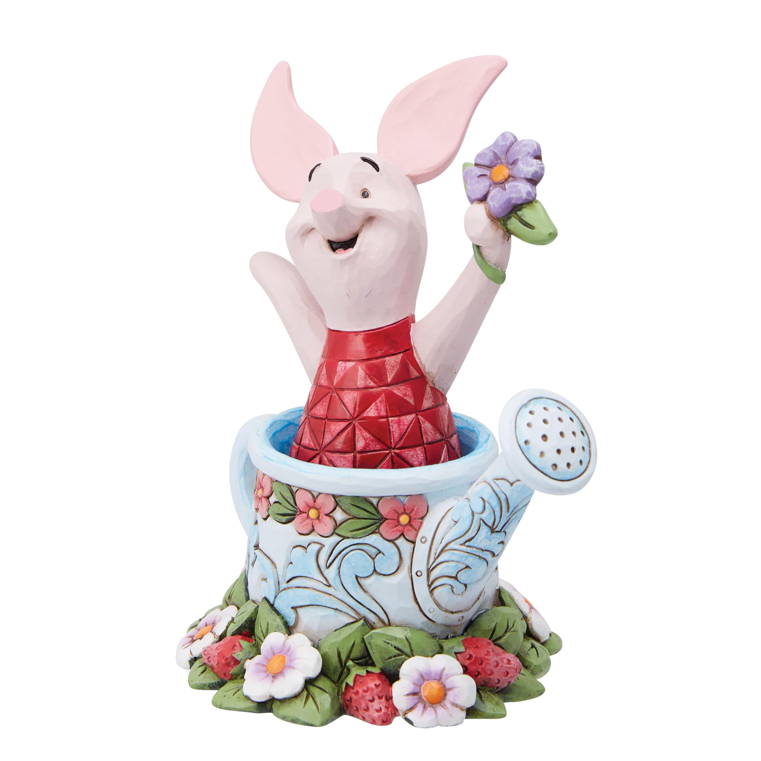 Enesco Disney Traditions by Jim Shore Winnie The Pooh Piglet in Watering Can Figurine, 4.5 Inch