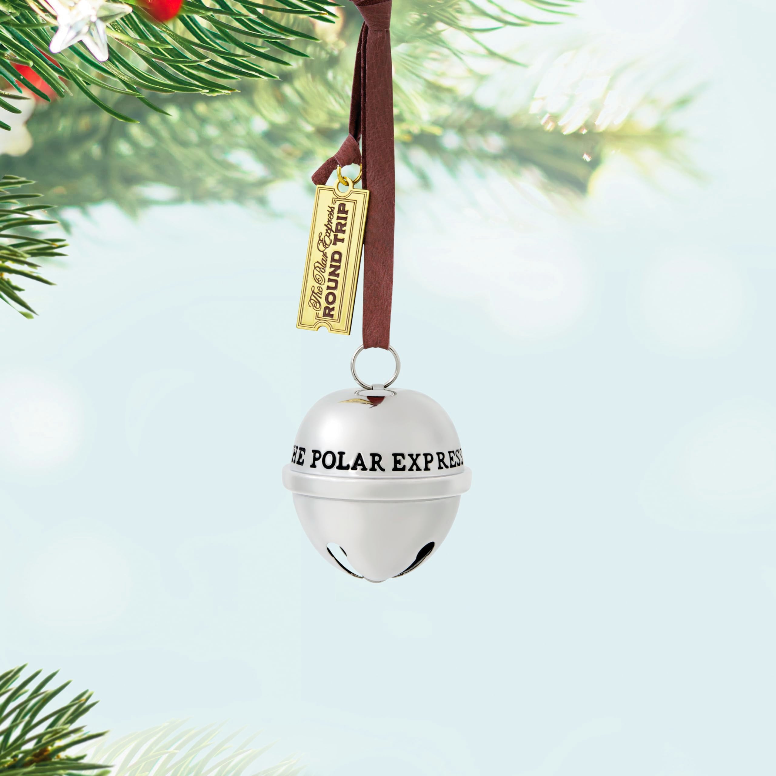 Hallmark Keepsake Christmas Ornament 2024, The Polar Express 20th Anniversary Santa's Sleigh Bell 2024, Metal, Christmas Movie Gifts