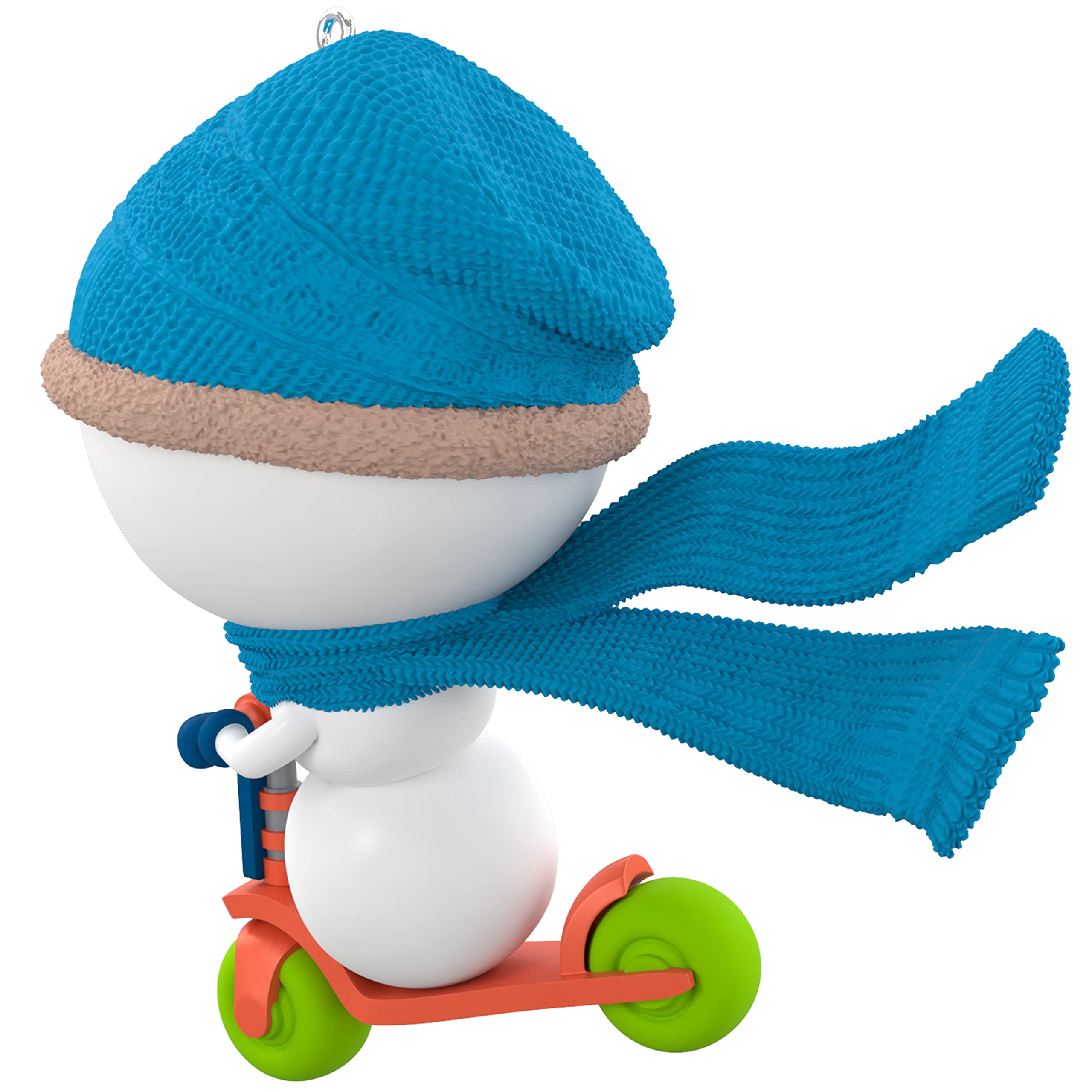 Hallmark Keepsake Christmas Ornament, Year Dated 2021, Grandson Snowman on Scooter