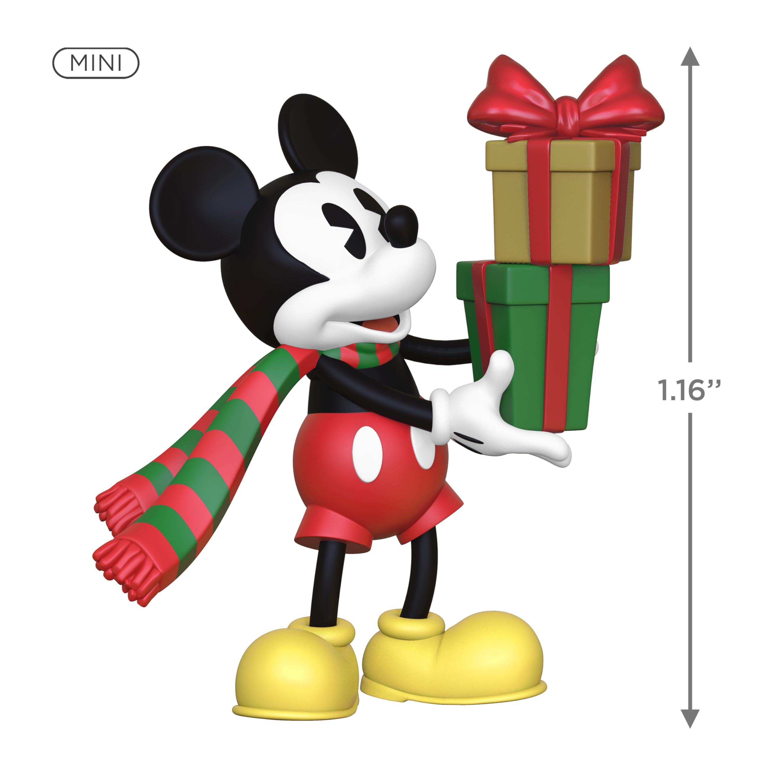 Hallmark Keepsake 1.16" Mini Christmas Ornament, Disney Mickey Mouse Mickey's Special Delivery, Gifts for Disney Fans