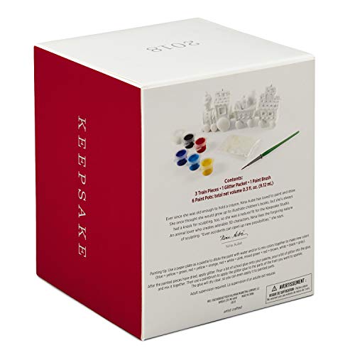 Hallmark Keepsake Christmas Ornament 2018 Year Dated, Make-Your-Own Train DIY Kit, 3 Pieces