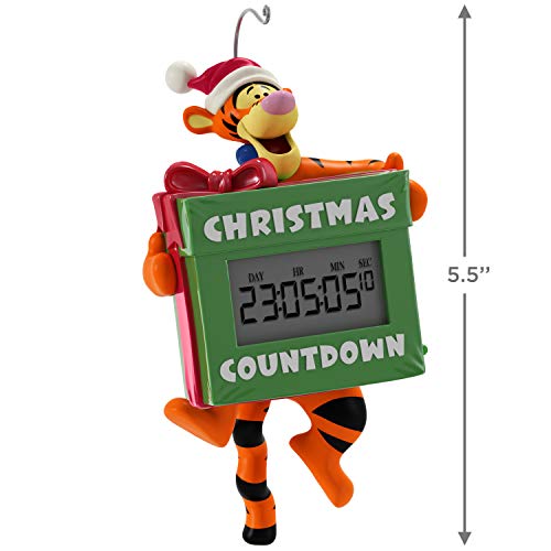 Hallmark Keepsake Ornament 2020, Disney Winnie The Pooh Tigger's Christmas Countdown Clock, Light-Up