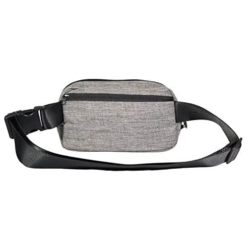 Nupouch Anti-theft Belt Bag with Adjustable Strap for Women and Men Fanny Pack Crossbody Woven Twill (Gray)