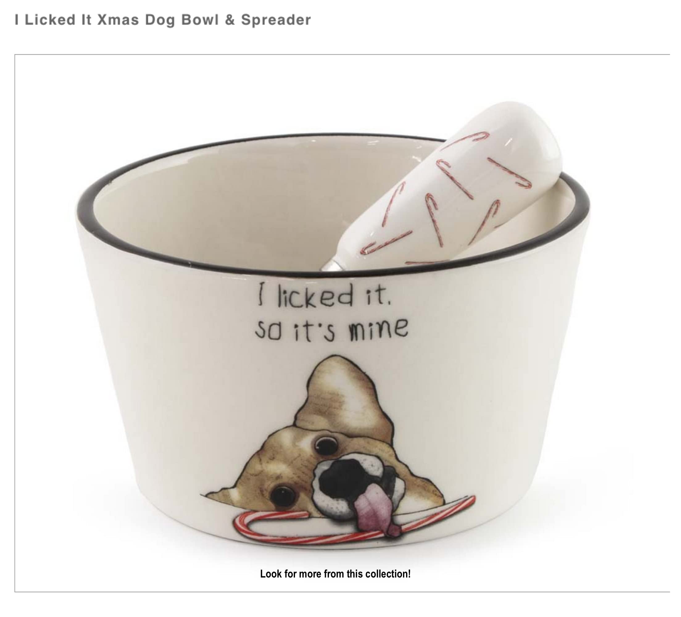 Boston International Holiday Ceramic Coffee/Tea Mug, I Licked It Xmas Dog