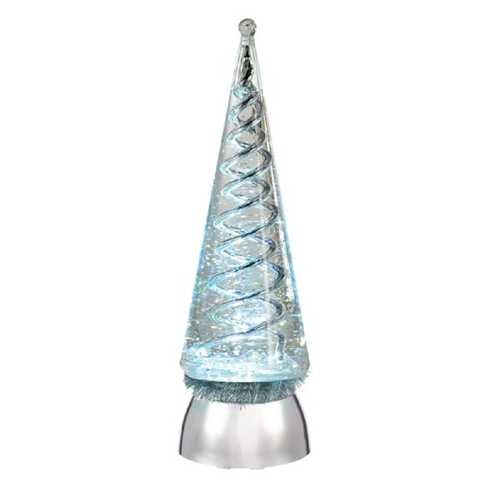 Light Up Spiral Tree with Silver Base