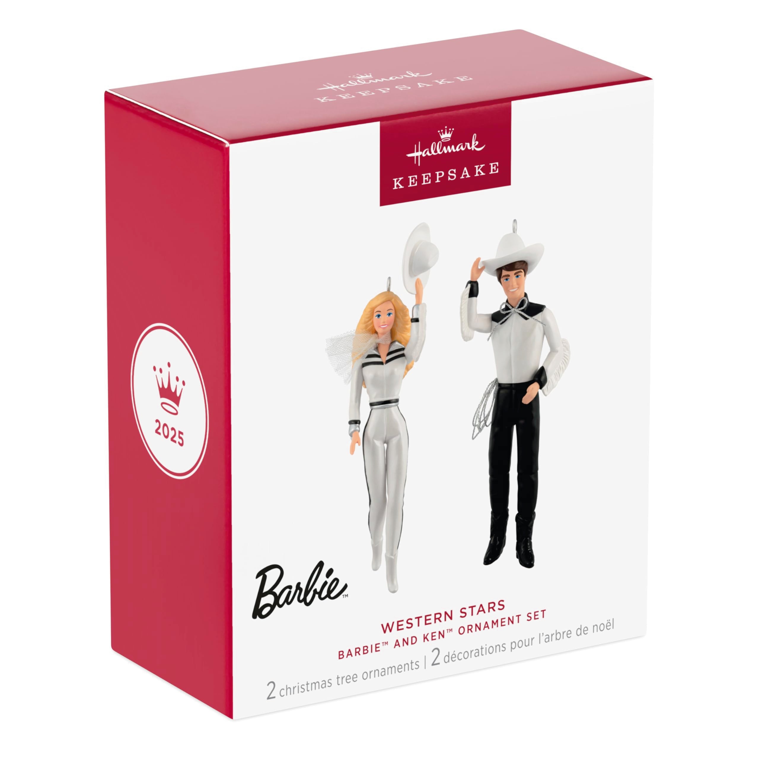 Barbie and Ken Western Stars, Hallmark Keepsake Christmas Ornaments 2025, Set of 2, Gifts for Barbie Fans