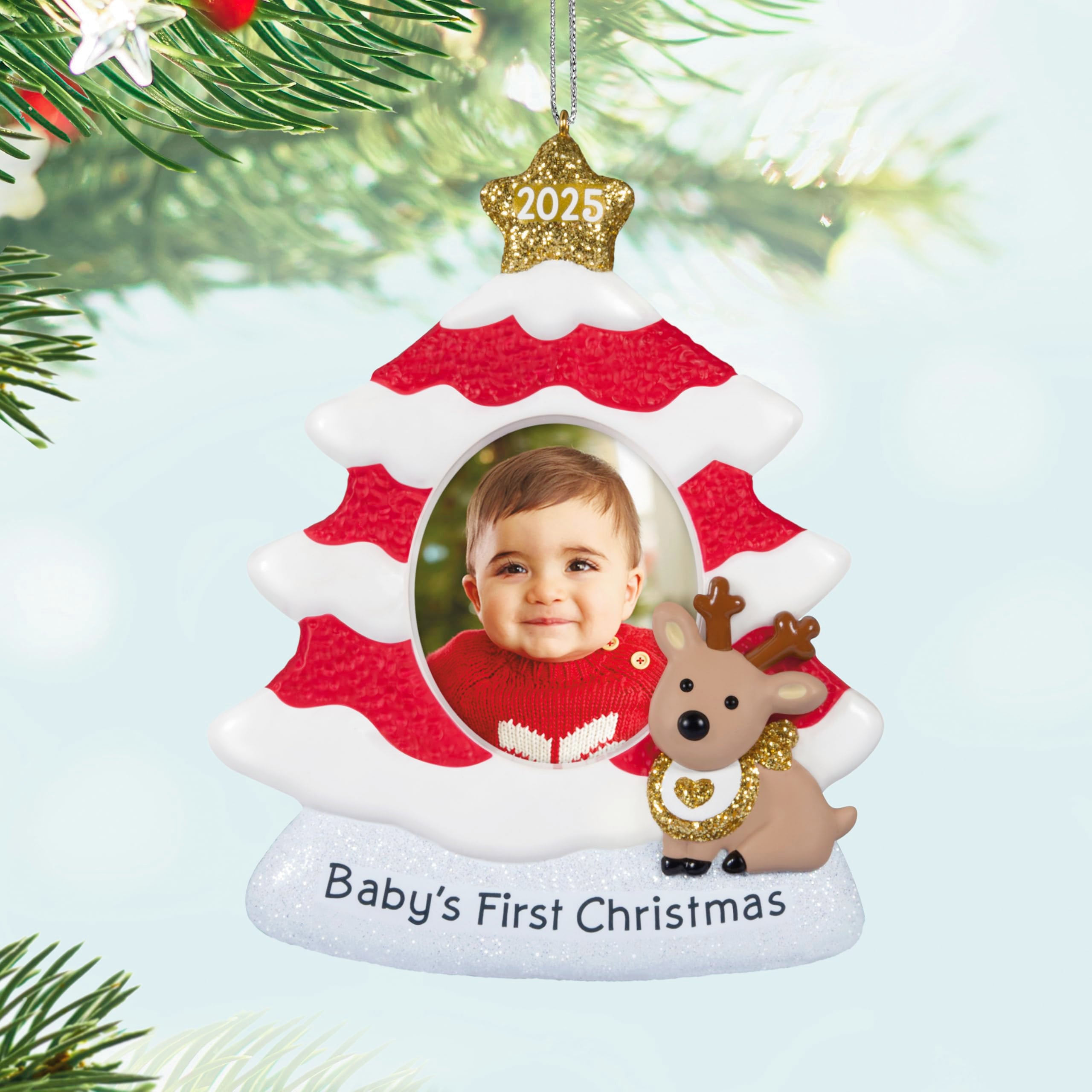 Baby's First Christmas Photo Frame 2025 Hallmark Keepsake Christmas Ornament