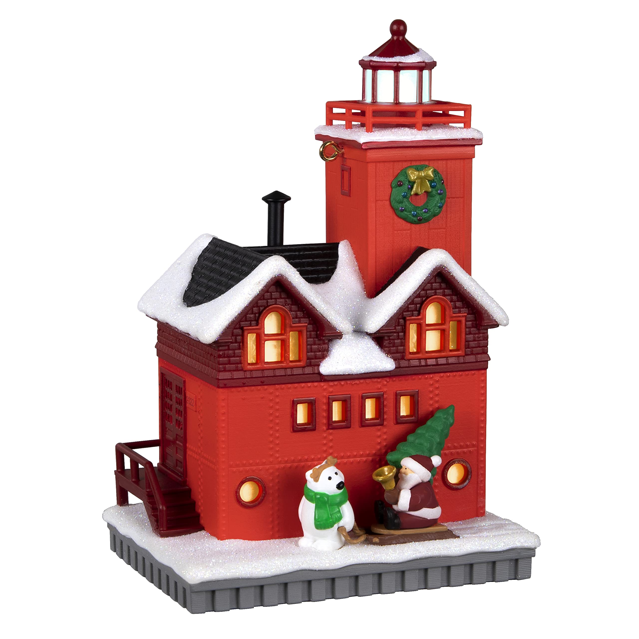 Hallmark Keepsake Plastic Christmas Ornament 2022 Year-Dated, Holiday Lighthouse with Light