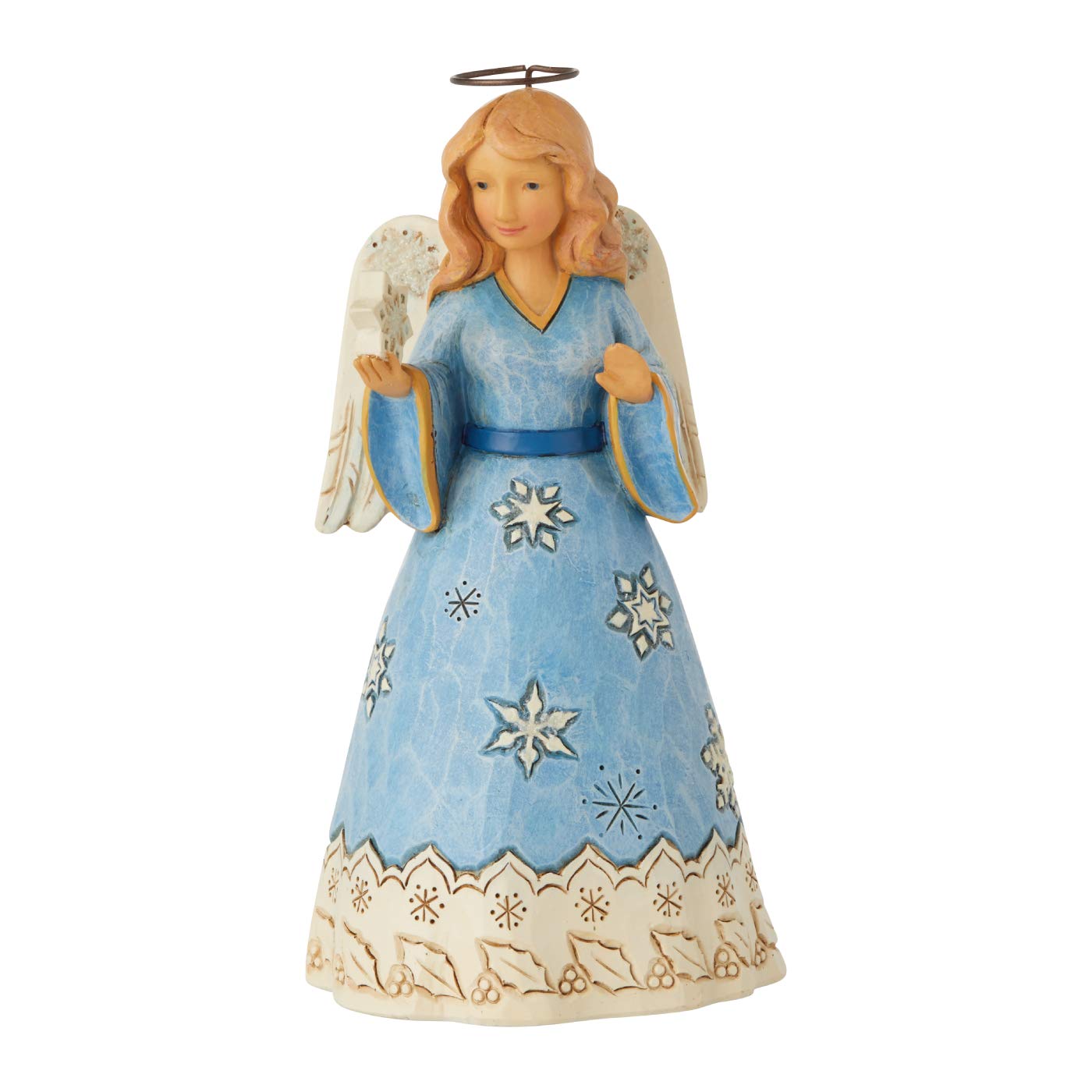 Enesco Jim Shore Heartwood Creek Snowflake Angel Pint-Size Figurine, 5.25 Inch