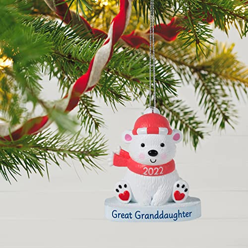 Hallmark Keepsake Christmas Ornament 2022 Year-Dated, Great-Granddaughter Polar Bear