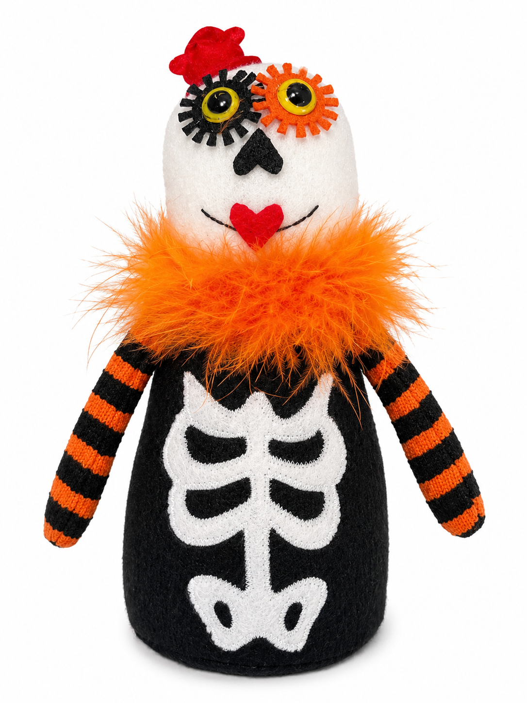 Gerson  Vibrant Fabric Day of the Dead Dia de los Muertos Halloween Girl Figurine