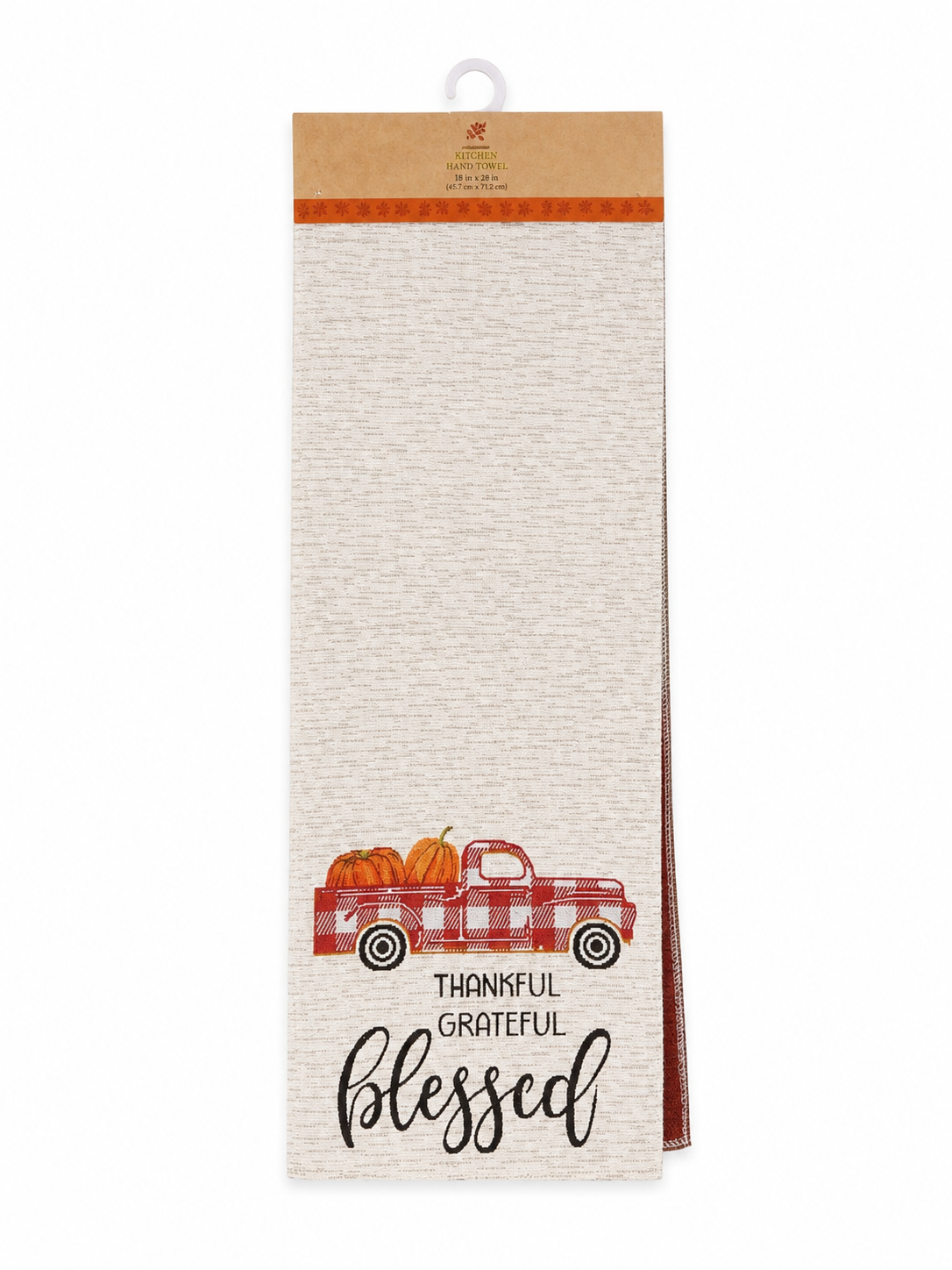 Rustic Harvest "Thankful, Grateful, Blessed" Pumpkin Truck Table Runner