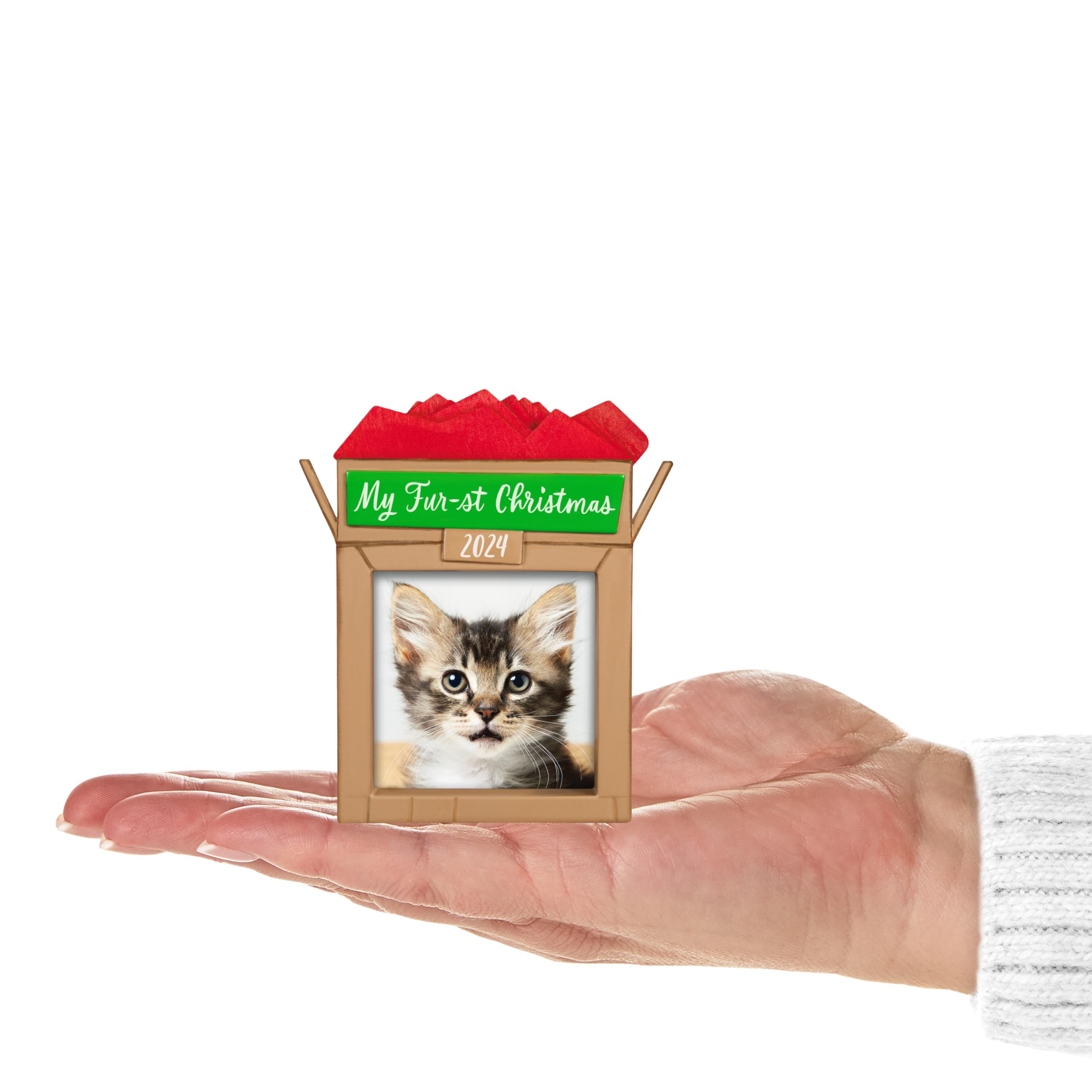 Hallmark Keepsake Christmas Ornament 2024, Pet's Fur-st Christmas 2024 Photo Frame, Pet Gifts