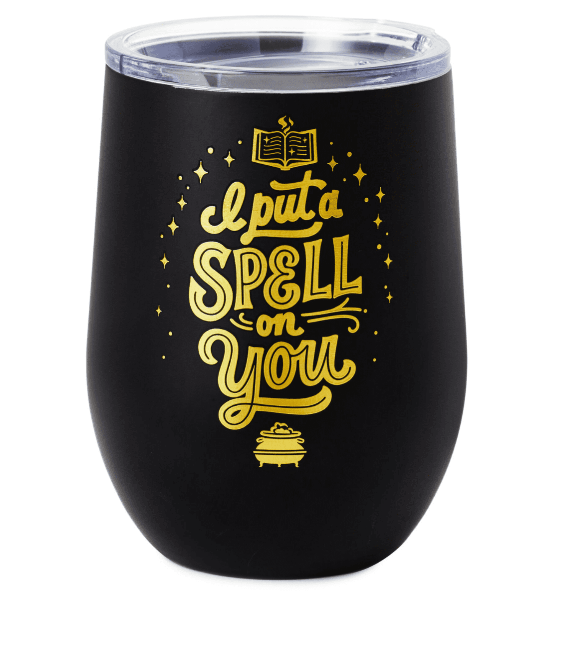 Hallmark Hocus Pocus 11oz Black Stainless Steel Stemless Cup