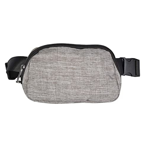 Nupouch Anti-theft Belt Bag with Adjustable Strap for Women and Men Fanny Pack Crossbody Woven Twill (Gray)