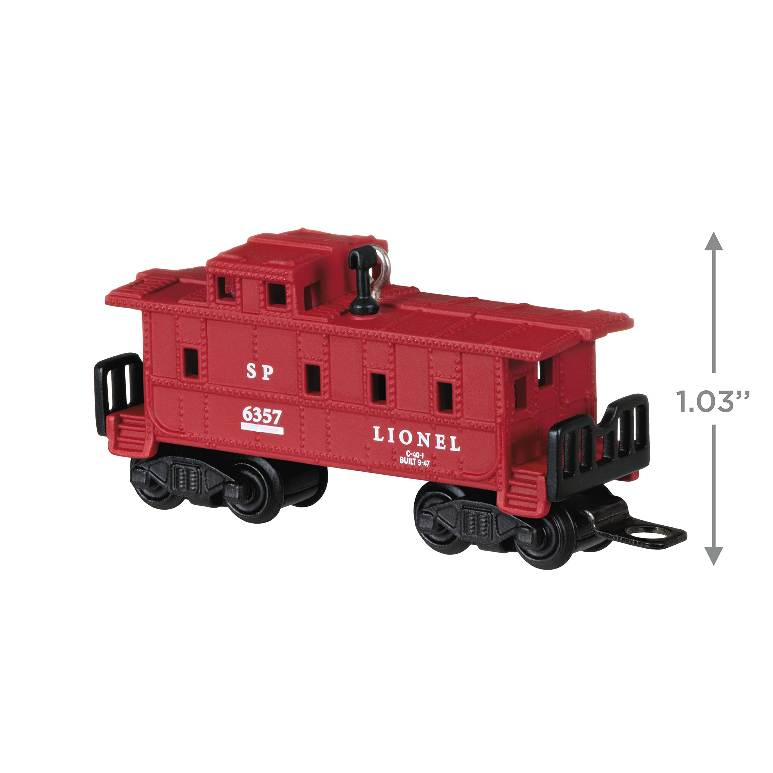Hallmark Keepsake Christmas Ornament 2022, Lionel 6357 Caboose, Metal Train Ornament