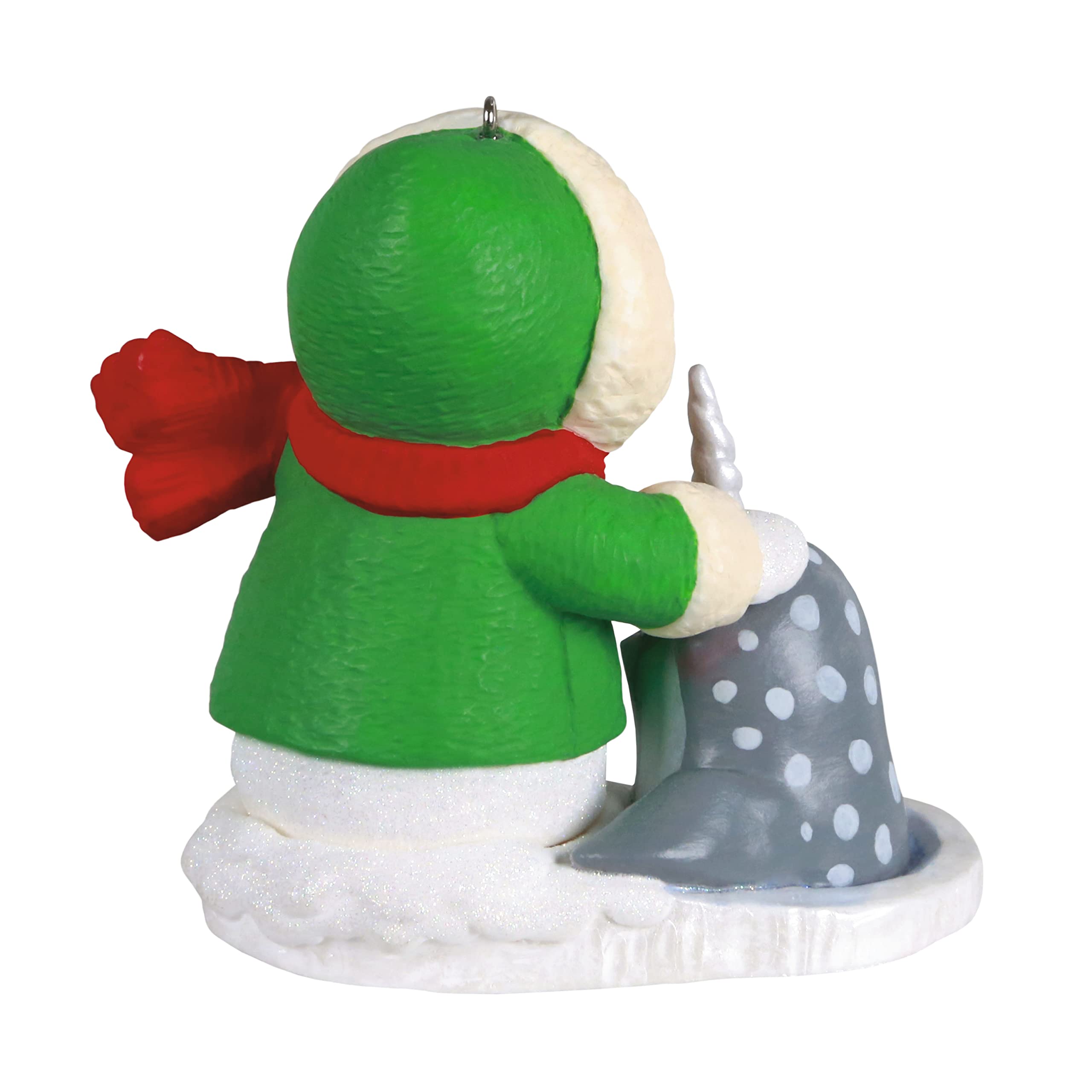 Hallmark Keepsake Christmas Ornament 2022 Year-Dated, Snow Buddies Snowman and Narwhal, Plastic