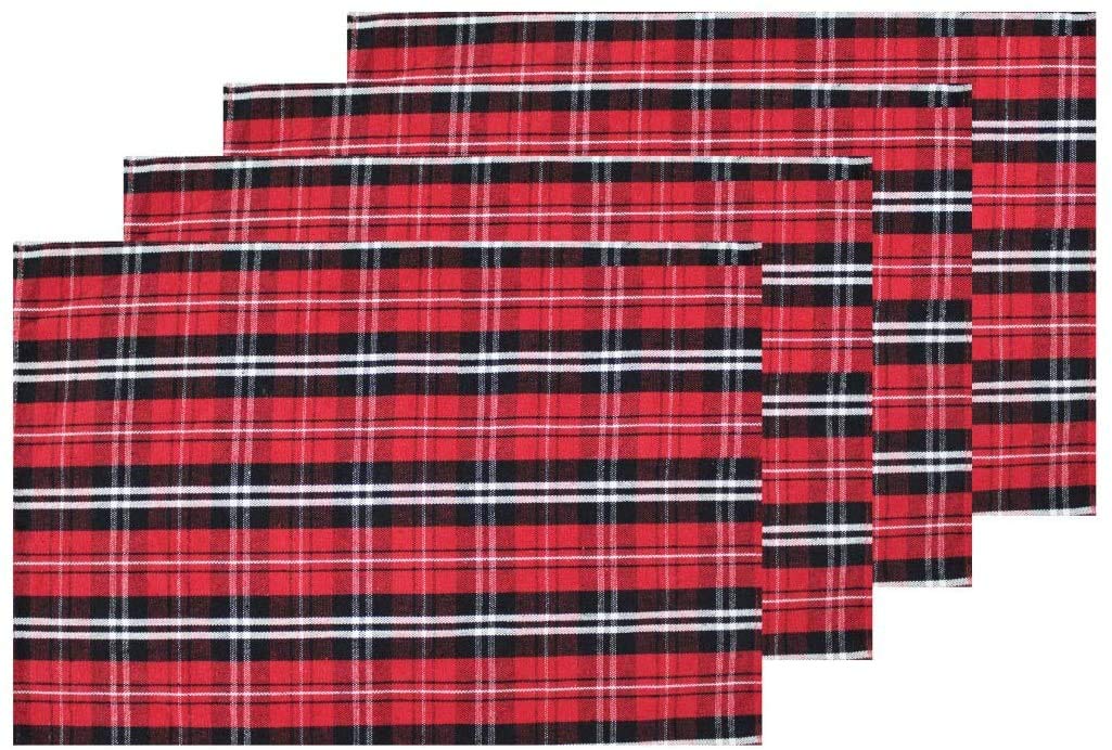 Holiday Collection “MERRY CHRISTMAS “ Plaid Placemat - Sold Seperatly