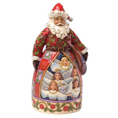 Enesco Jim Shore Heartwood Creek Hark The Herald Angels Santa Figurine, 10-Inch