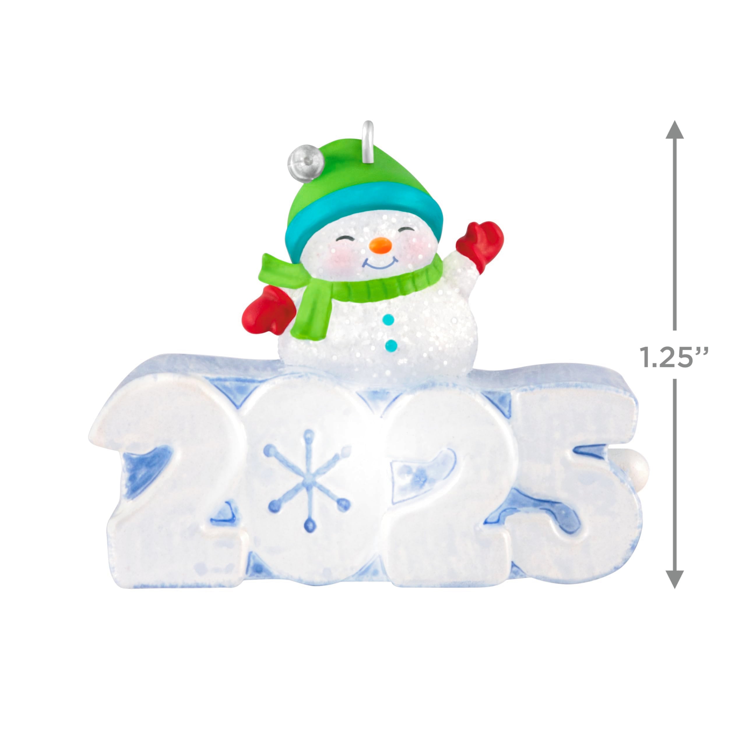 Hallmark Keepsake Mini Christmas Ornament (A Snowy 2025) 1.25" Tiny Ornament for Tabletop Tree