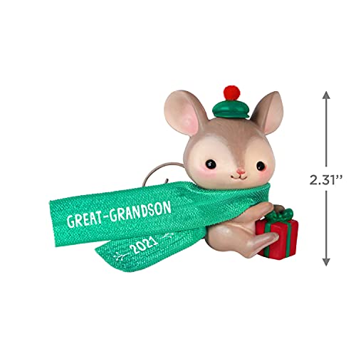 Hallmark Keepsake Christmas Ornament, Year Dated 2021, Great-Grandson Mouse