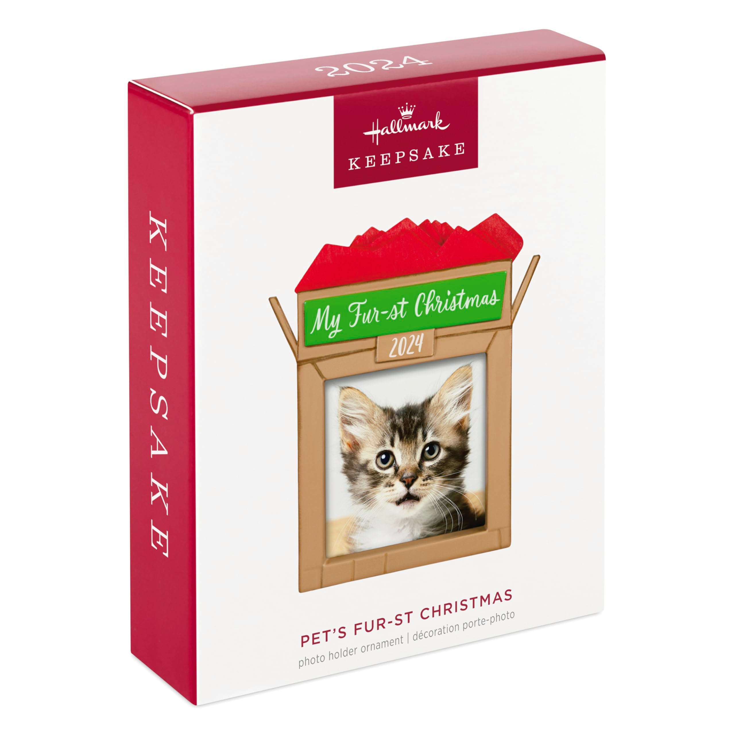 Hallmark Keepsake Christmas Ornament 2024, Pet's Fur-st Christmas 2024 Photo Frame, Pet Gifts