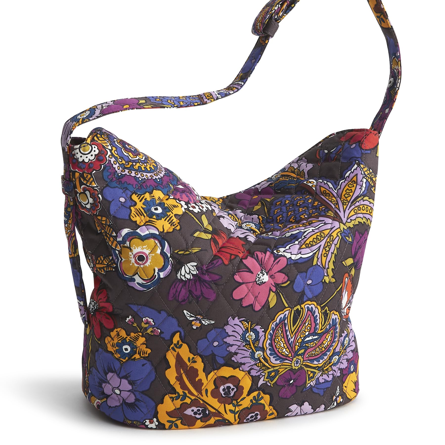 Vera Bradley Premium Cotton Astoria Shoulder Bag, Colorful Bouquet