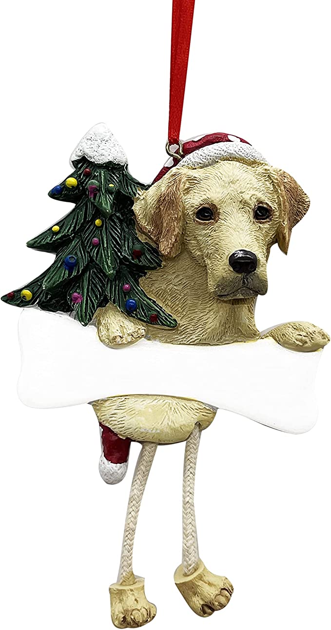 Unique "Dangling Legs" Airedale Dog Ornament Hand Painted and Easily