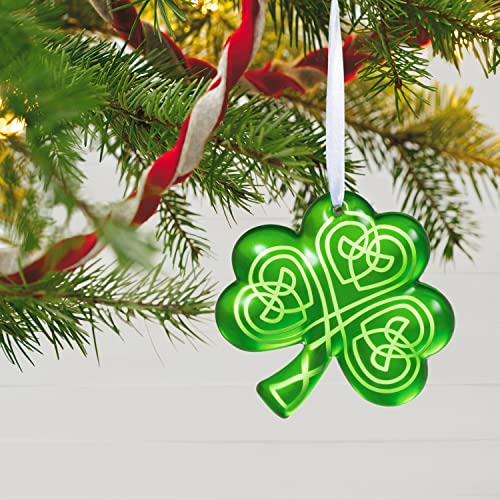 Hallmark Keepsake Christmas Ornament 2022, Luck o’ The Irish Shamrock, Glass