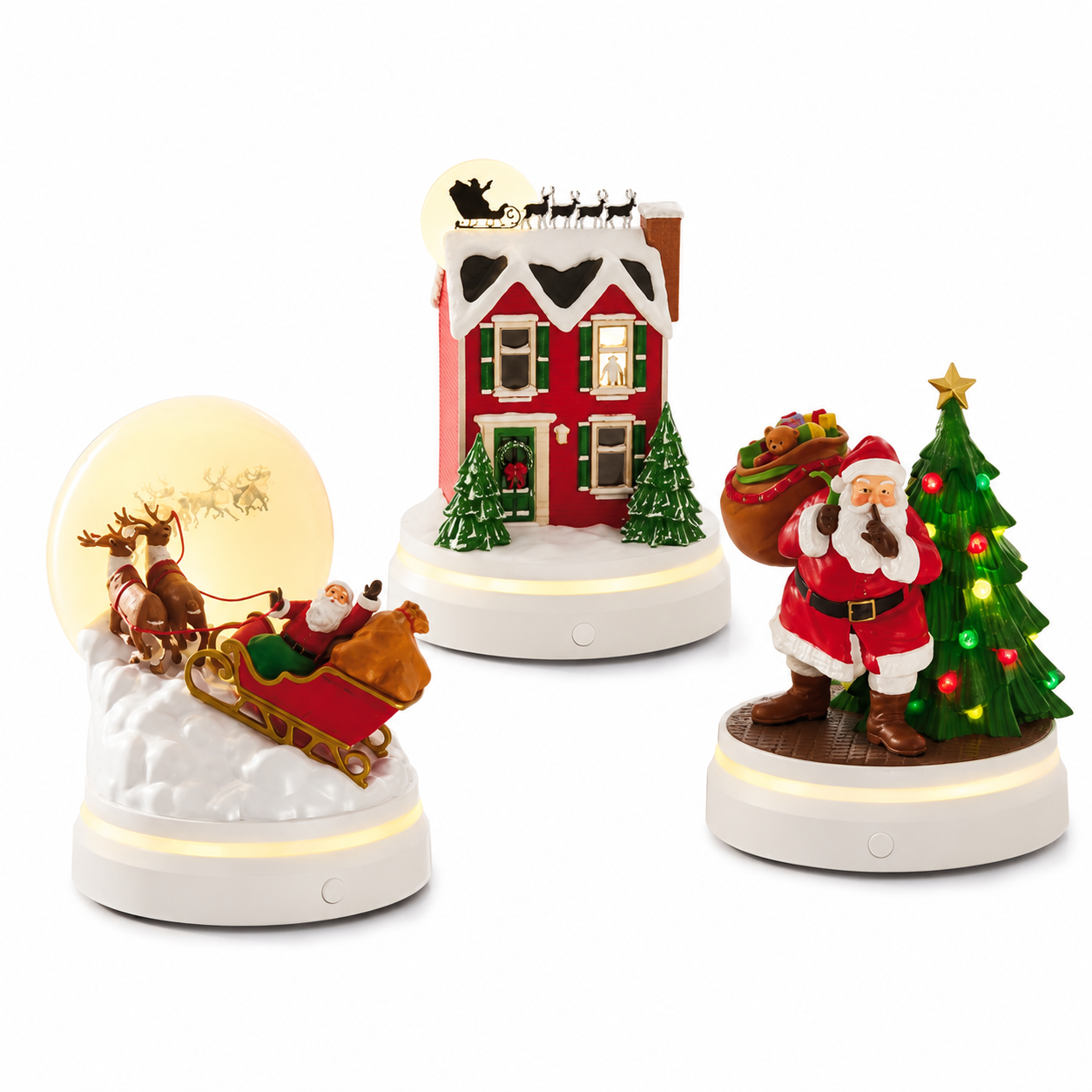 Hallmark The Night Before Christmas Interactive Tabletop Christmas Decorations Set with Light and Sound