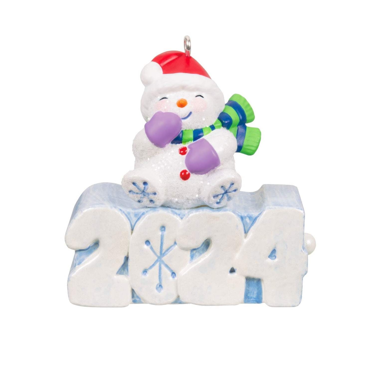 Hallmark 2024 Keepsake Mini A Snowy 2024 Christmas Ornament W Light New with Box