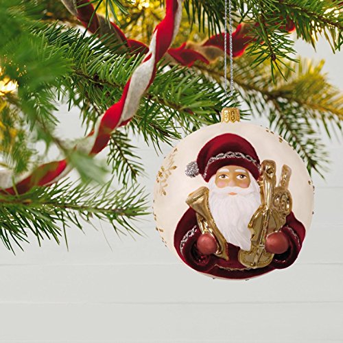 Hallmark 2495QK1445 Father Christmas Glass Keepsake Christmas Ornaments